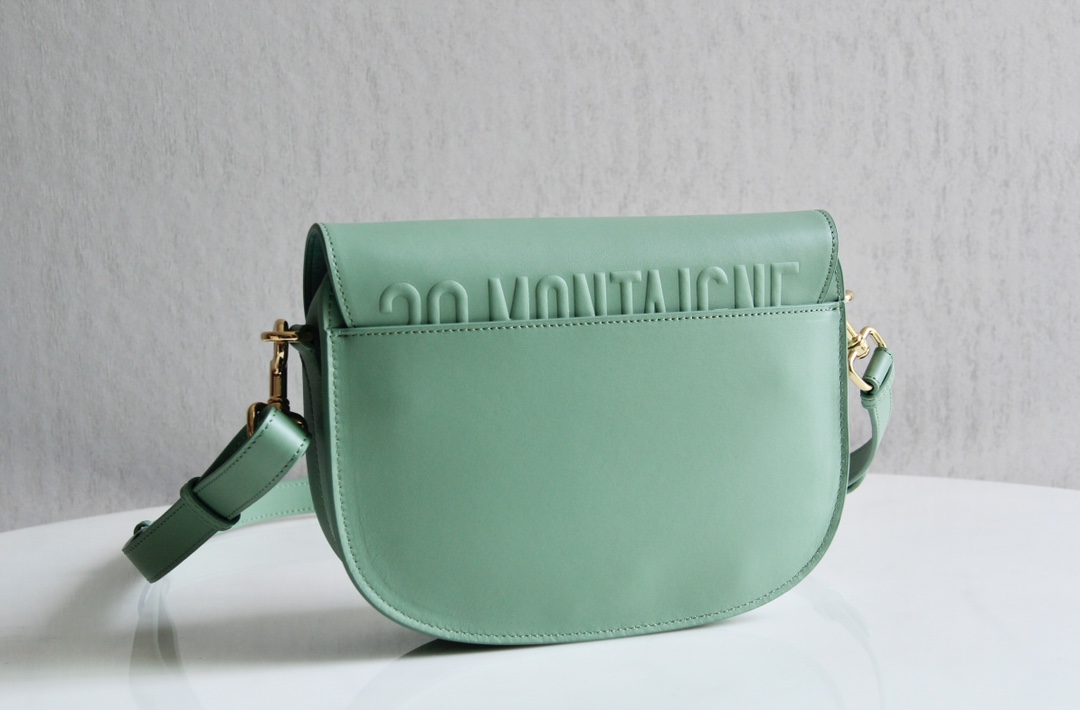 Medium Dior Bobby Bag Light Green Box Calfskin